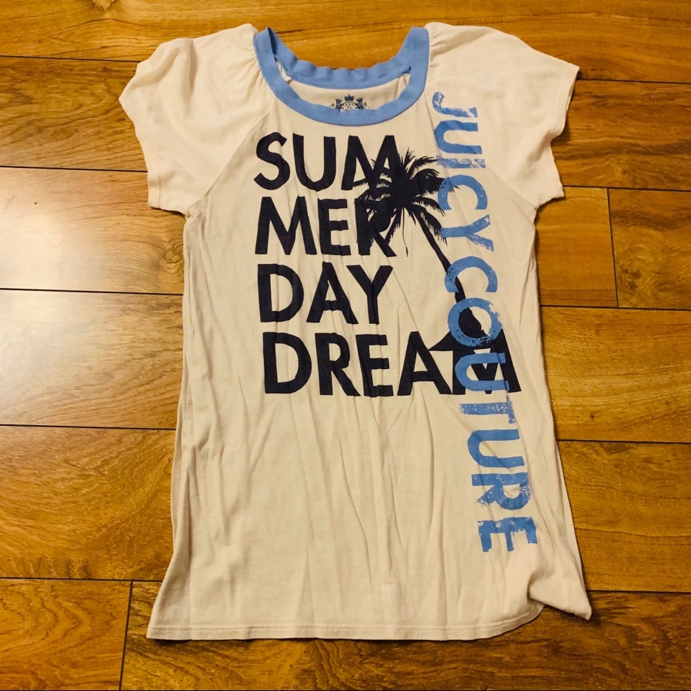 JUICY COUTURE T-SHIRT SUMMER PALM TREE SZ SMALL
